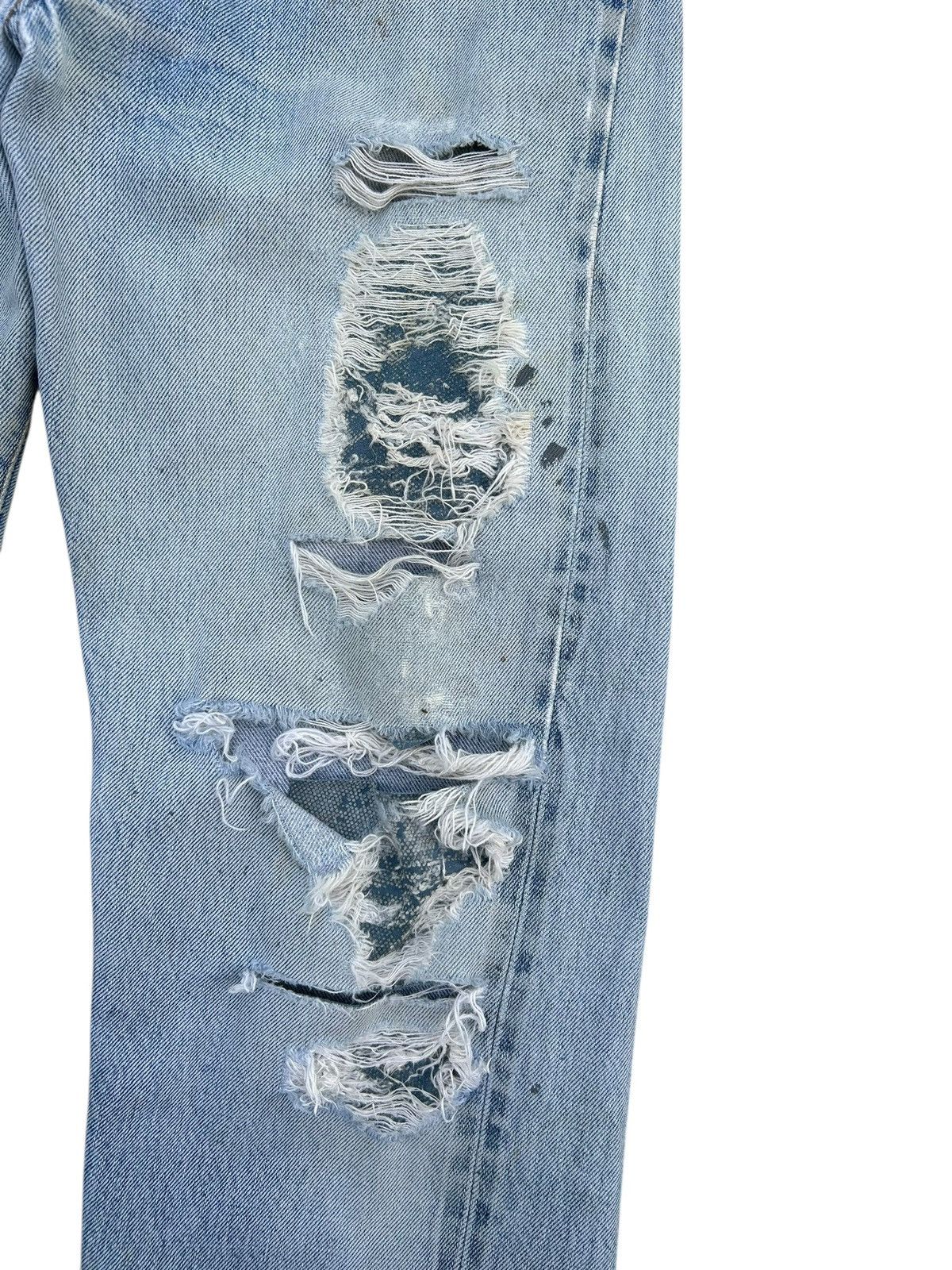 Levi's 80's THRASHED Levi's 524 Selvedge Reconstructed Repair Denim Size US 29 - 10 Thumbnail