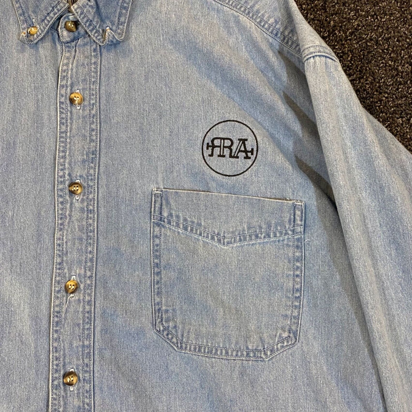 Vintage Most Wanted Earth by Humans Shirt Mens Medium Blue Button-Down Western Long Size US M / EU 48-50 / 2 - 2 Thumbnail