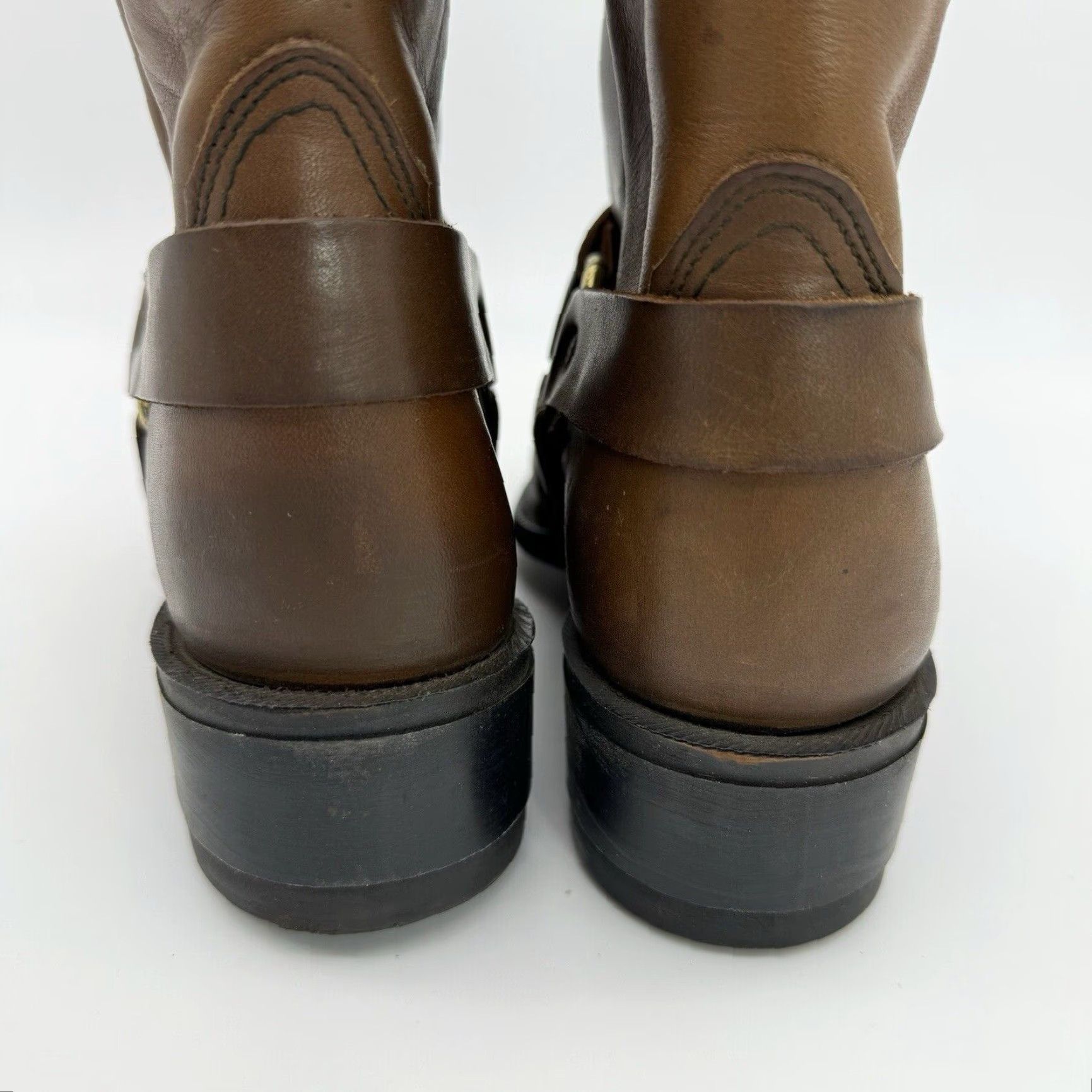 Vintage VINTAGE ACME DINGO 13" HARNESS BOOTS 6.5 D BROWN LEATHER COWBOY SQUARE TOE USA MADE Unisex Size US 7 / IT 37 - 6 Thumbnail