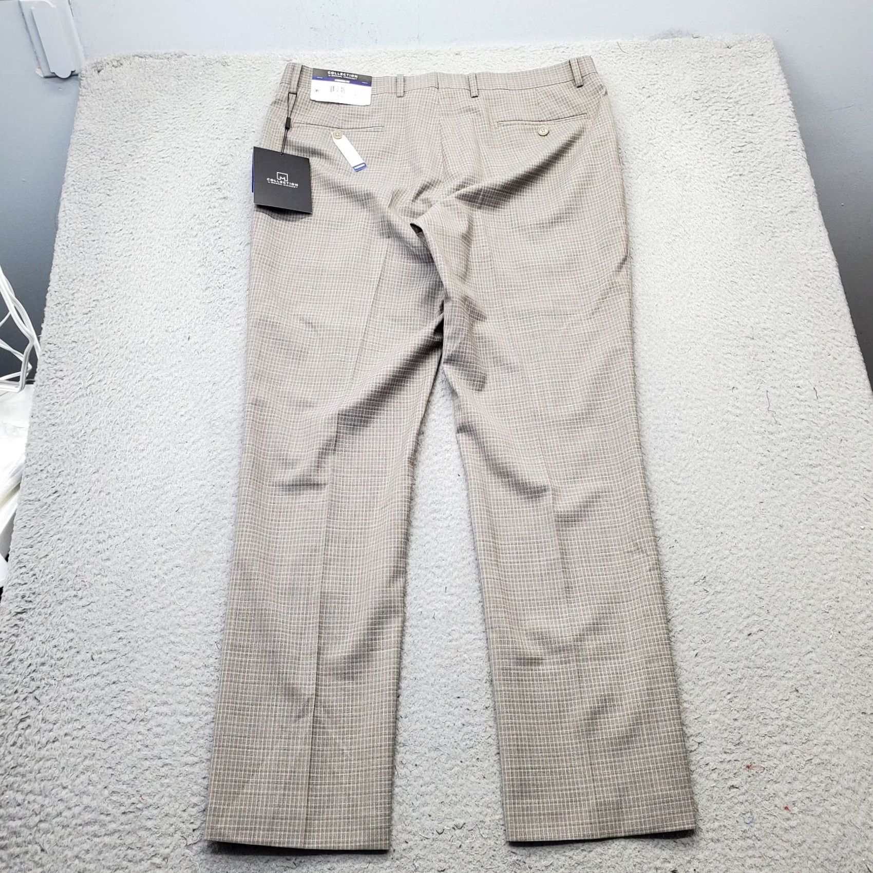 Vintage Michael Strahan Pants Mens 38 Collection 38x32 Multi Checked Stretch Modern Fit Size US 38 / EU 54 - 2 Thumbnail