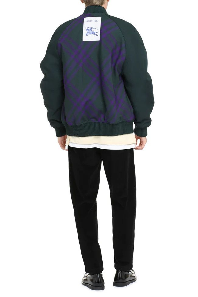 Burberry o1y0426 Bomber Jacket in Dark Green/Purple Size US XS / EU 42 / 0 - 5 Thumbnail
