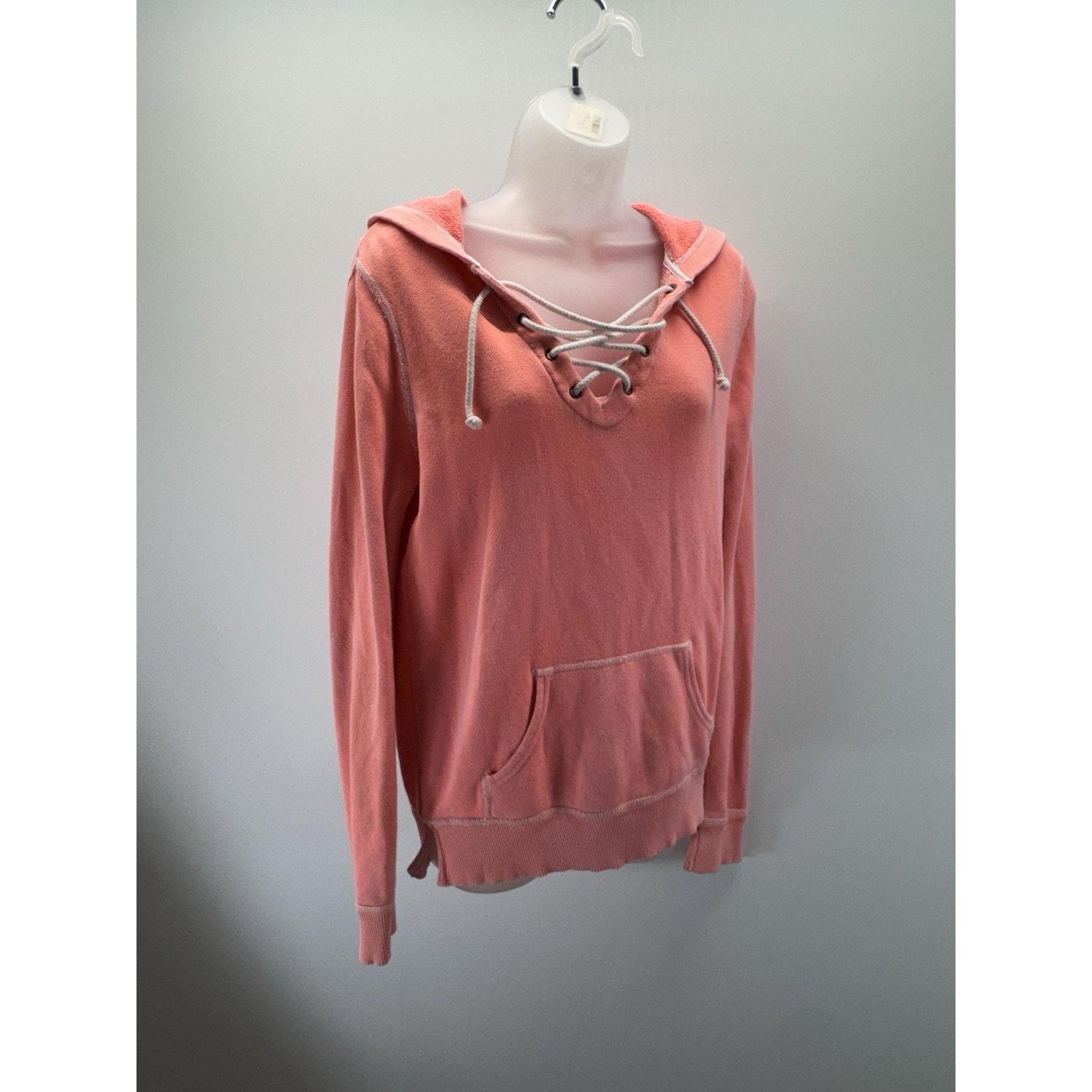 American Eagle Outfitters American Eagle Outfitters Lace Up Hoodie Peach Pink Size S Size S / US 4 / IT 40 - 1 Thumbnail