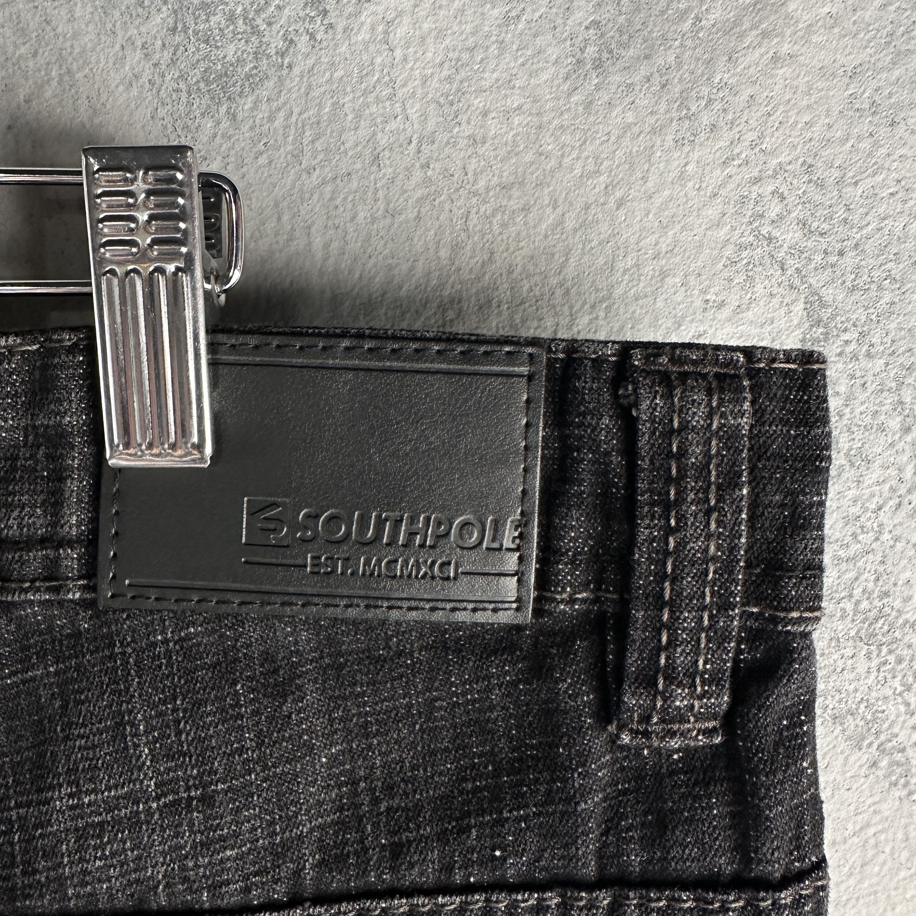 Southpole Vtg Southpole Jeans Mens Black Denim Pants Y2K Baggy Relaxed Size US 34 / EU 50 - 8 Thumbnail