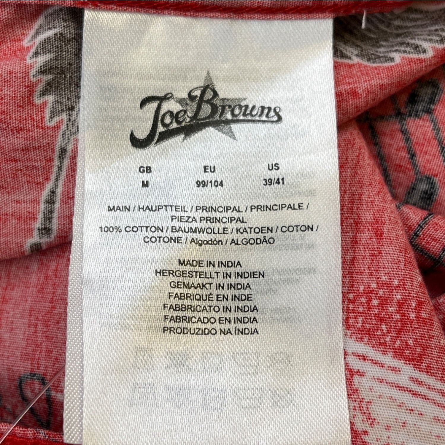 Joe Browns Joe Browns Men's Red Birds & Musical Notes Shirt/Button Up 3 Size US M / EU 48-50 / 2 - 5 Thumbnail