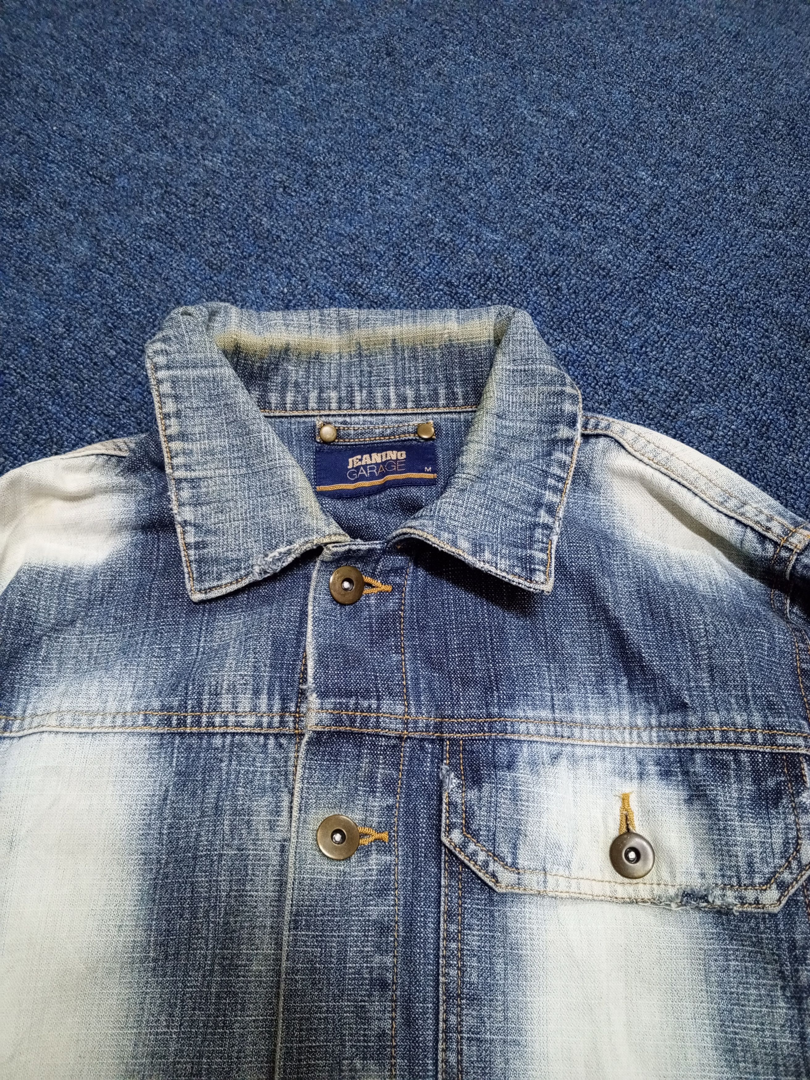 Japanese Brand JEANING GARAGE DENIM JACKET RARE Size US L / EU 52-54 / 3 - 8 Thumbnail