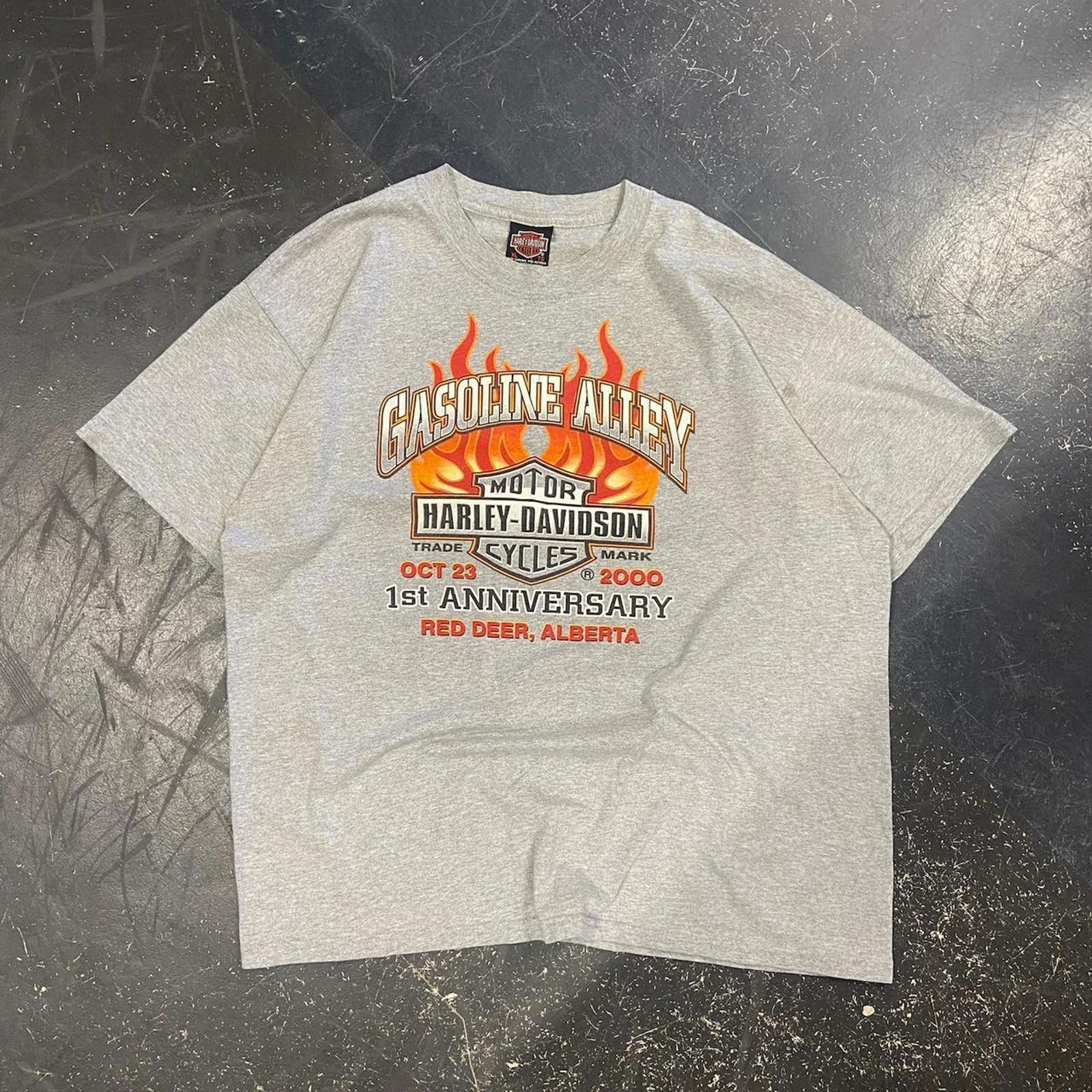 Harley Davidson Vintage Harley Davidson Gasoline Alley Tee Size US XL / EU 56 / 4 - 1 Thumbnail