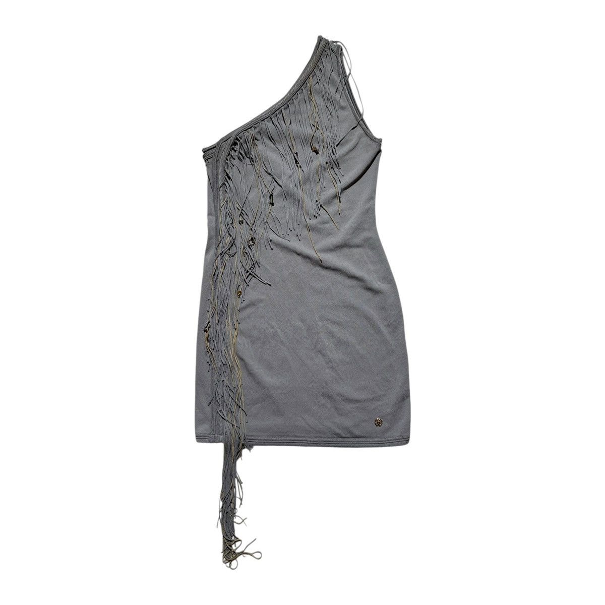 Roberto Cavalli Fringed one shoulder dress Size M / US 6-8 / IT 42-44 - 2 Thumbnail