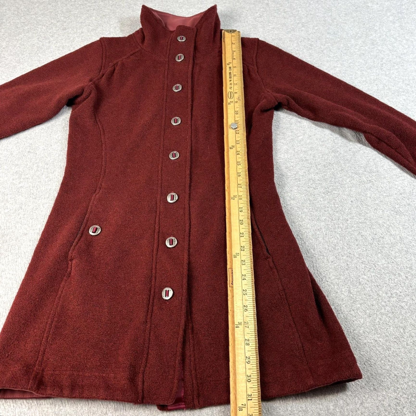 Vintage Kuhl Savina Jacket Women S Red Alfpaca Fleece Button Front Coatigan Duster Size S / US 4 / IT 40 - 6 Thumbnail