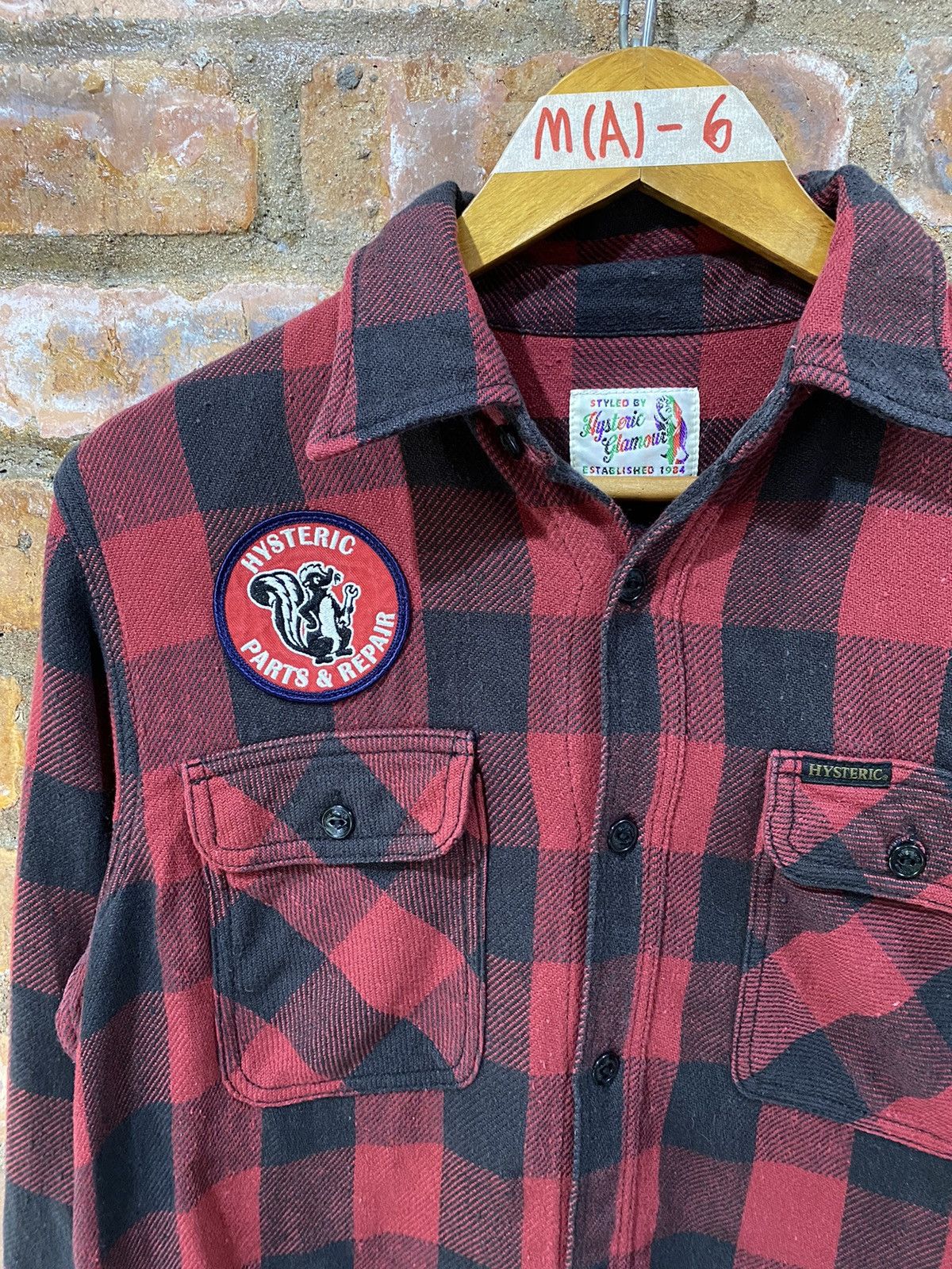 Hysteric Glamour 1990s 🔥 Checked Chain stitch flannel Size US M / EU 48-50 / 2 - 5 Thumbnail