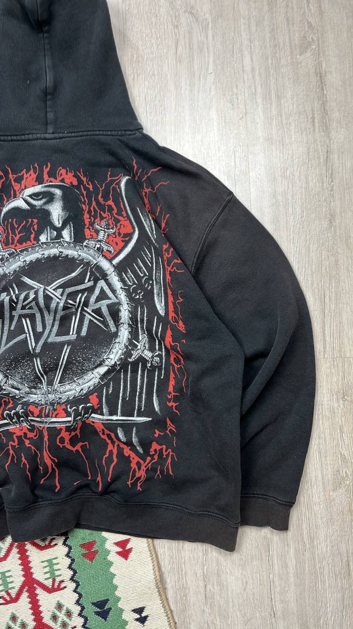 Japanese Brand × Slayer × Vintage Vintage Faded Slayer Zip Up Hype Hoodie Size US XL / EU 56 / 4 - 7 Thumbnail