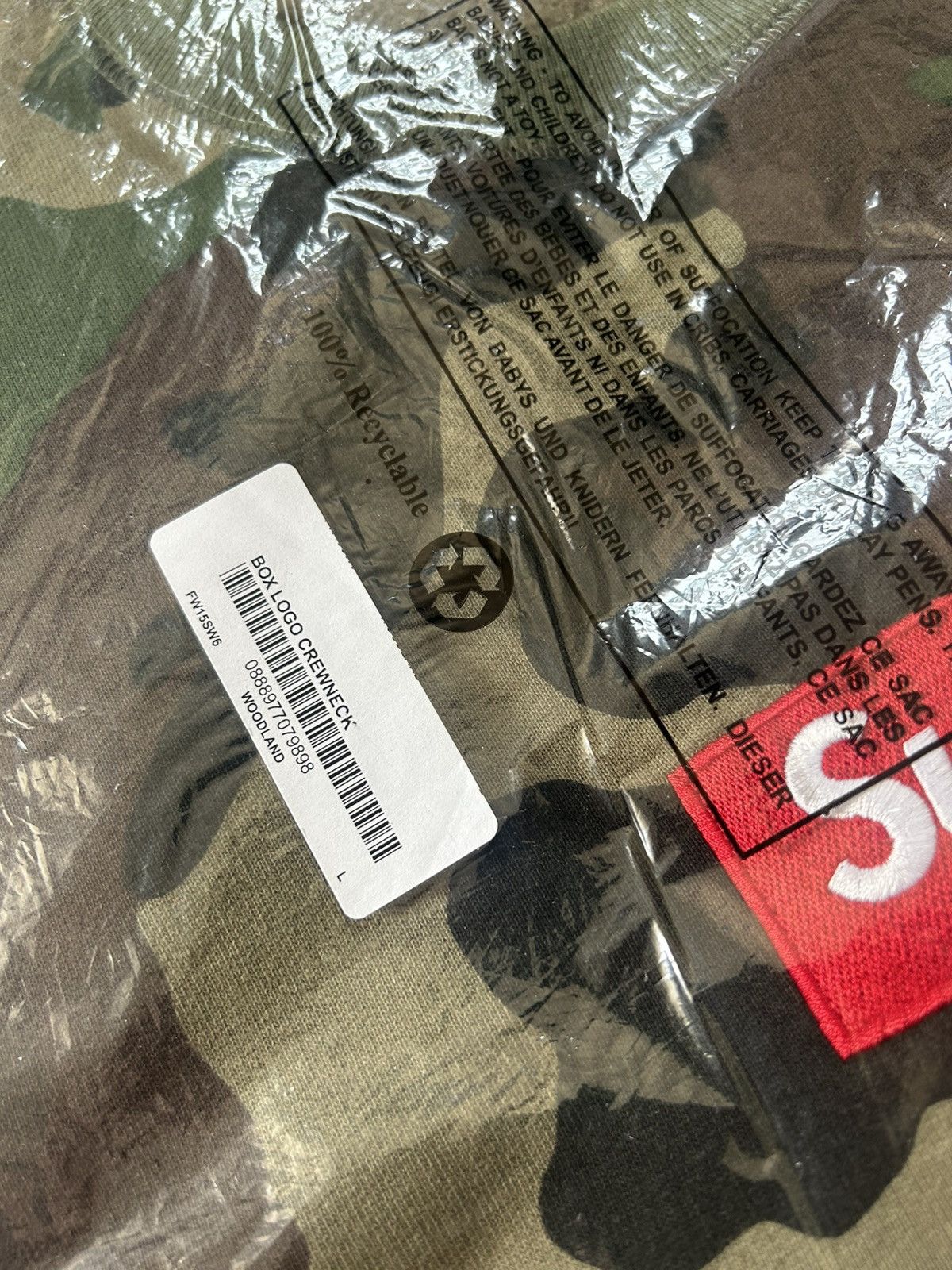 Supreme Supreme Camo Box Logo Crewneck FW15 Size US L / EU 52-54 / 3 - 8 Thumbnail
