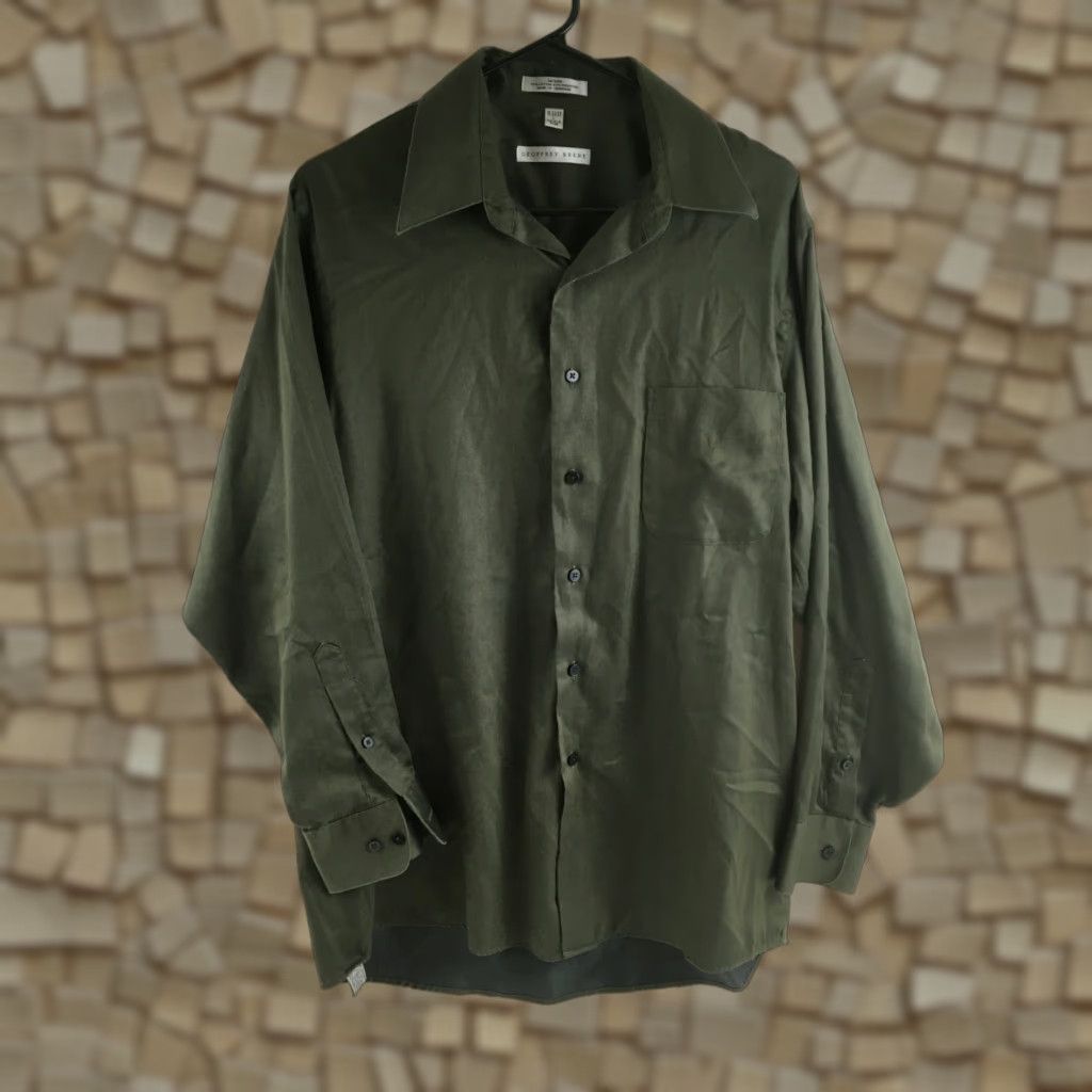 Geoffrey Beene Geoffrey Beene Shirt Men's Button Down Long Sleeve Wrinkle Free Side Pocket Sz L Black Size US L / EU 52-54 / 3 - 1 Thumbnail