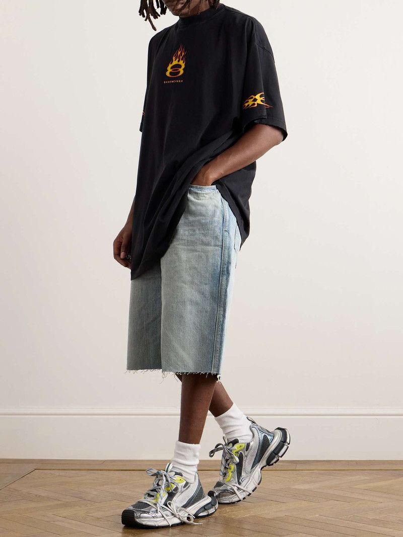 Balenciaga o1w1db10226 Baggy Shorts In Blue Size US 28 / EU 44 - 2 Thumbnail
