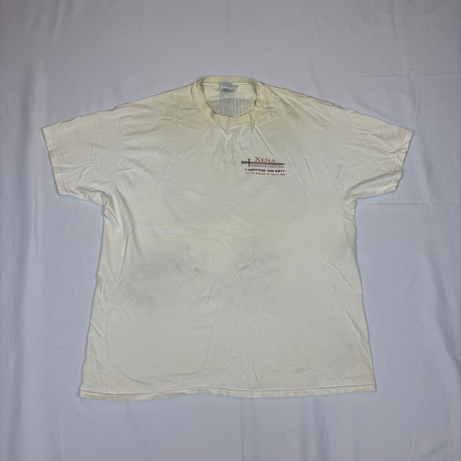 Hanes Vintage 1998 Xena T Shirt Men's XL Rare Xenafest Promo Size US XL / EU 56 / 4 - 2 Thumbnail