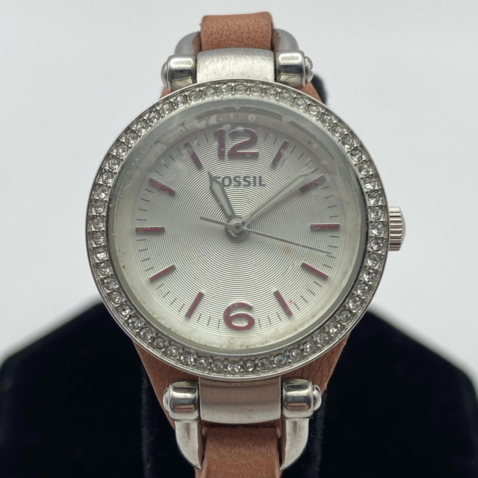 Fossil Fossil Women's Georgia Mini Pink Leather Strap Watch ES3472 Size ONE SIZE - 2 Thumbnail