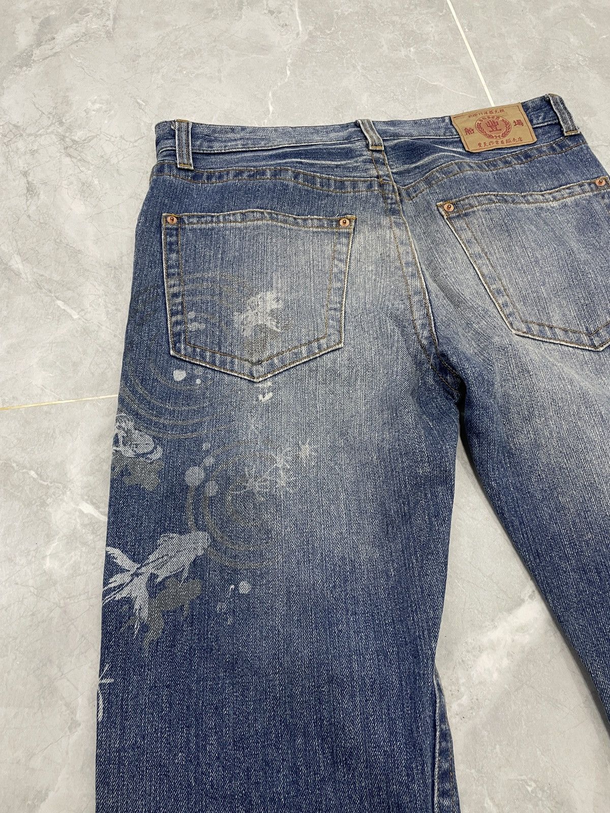 Japanese Brand BUDEN JAPANESE DENIM PANT KOI SUKAJAN STYLE Size US 35 - 15 Thumbnail