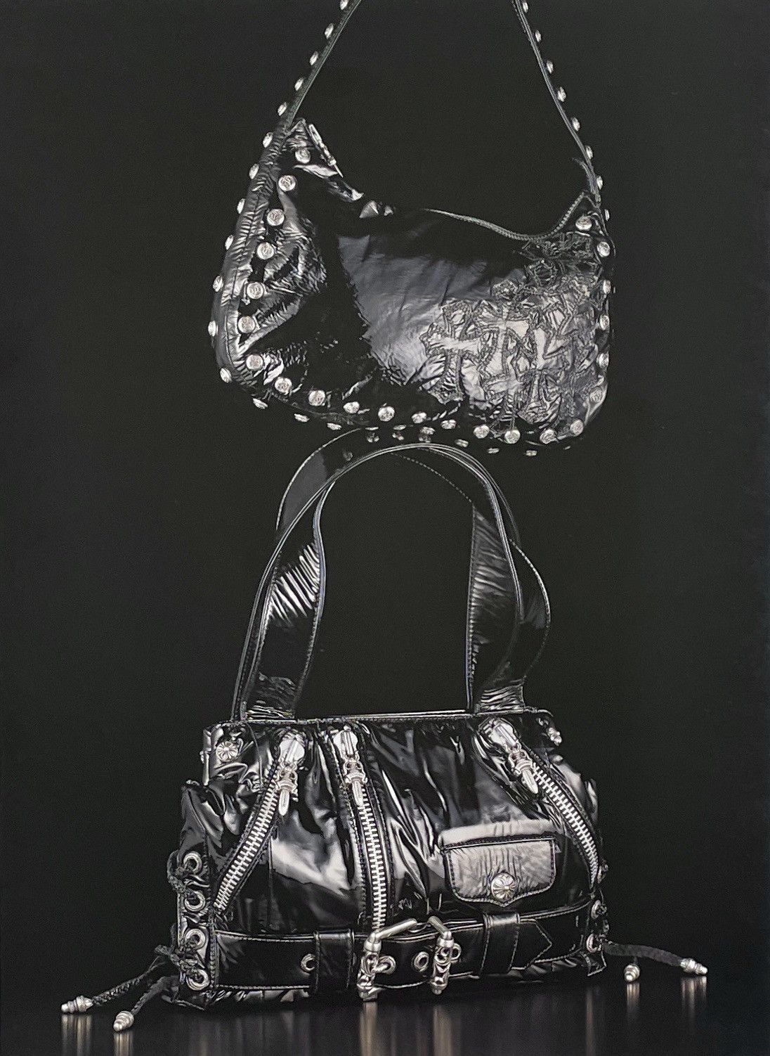 Chrome Hearts × Vintage Chrome Hearts black bags Poster framed 9x11 Size ONE SIZE - 2 Thumbnail