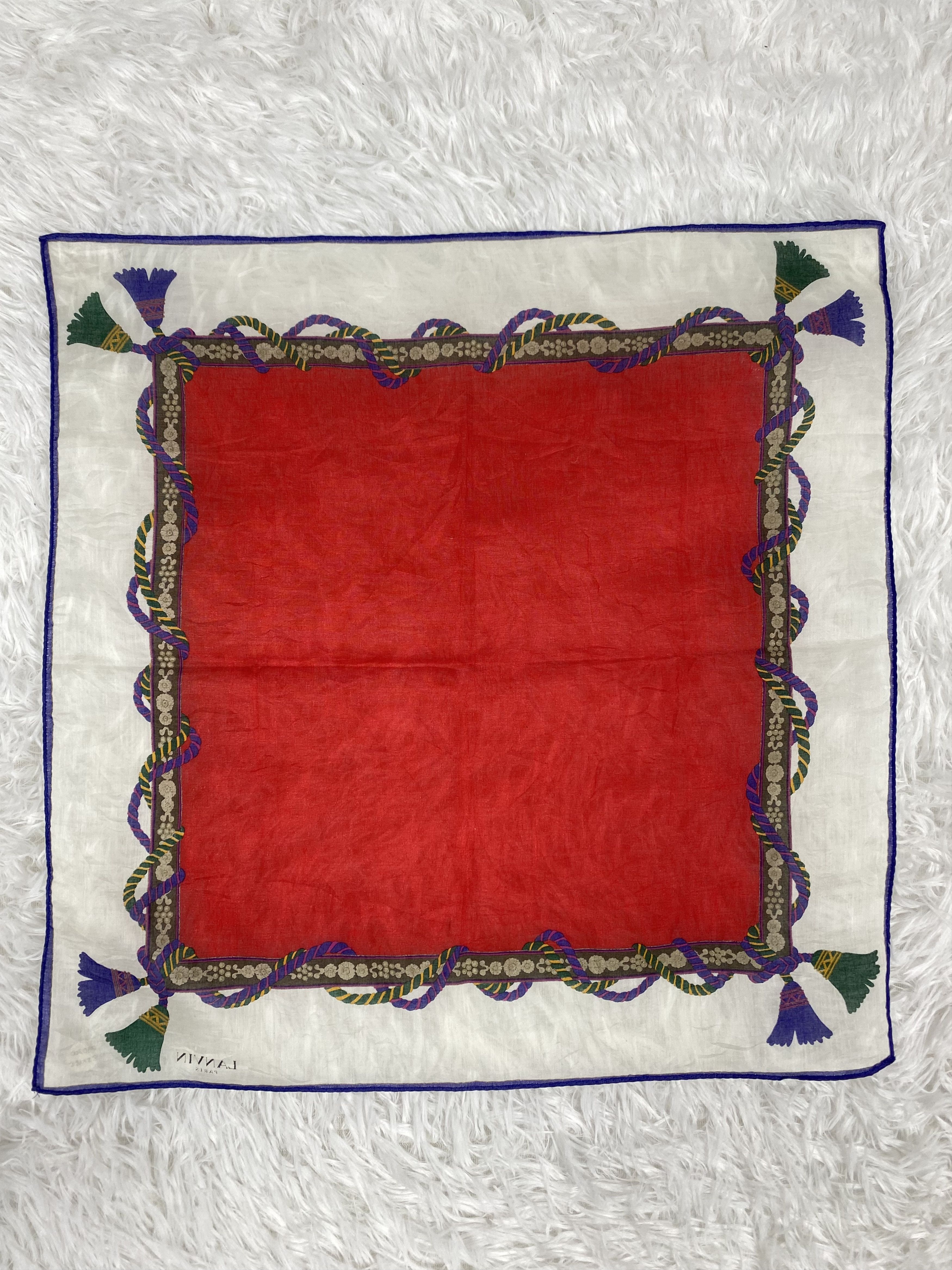 Lanvin Vintage Lanvin Handkerchief Neckerchief PH300 Size ONE SIZE - 4 Thumbnail