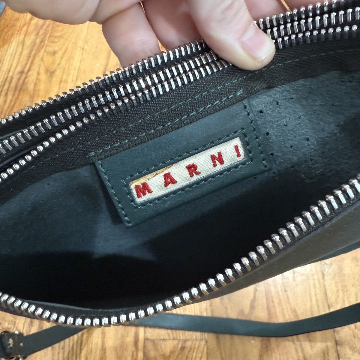 Marni Marni multi pocket perforated leather cross body bag Size ONE SIZE - 4 Thumbnail