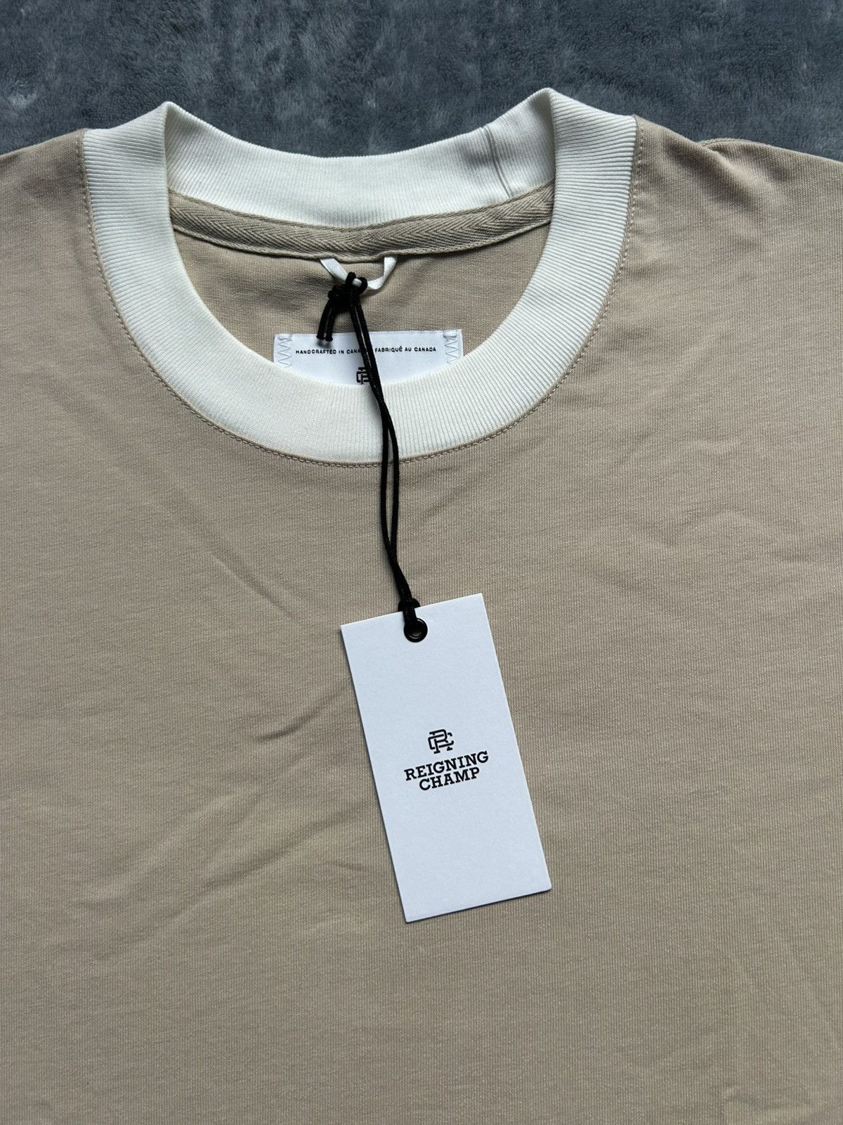 Reigning Champ Reigning Champ Short Sleeve Football T-Shirt Dune — Size M Size US M / EU 48-50 / 2 - 7 Thumbnail