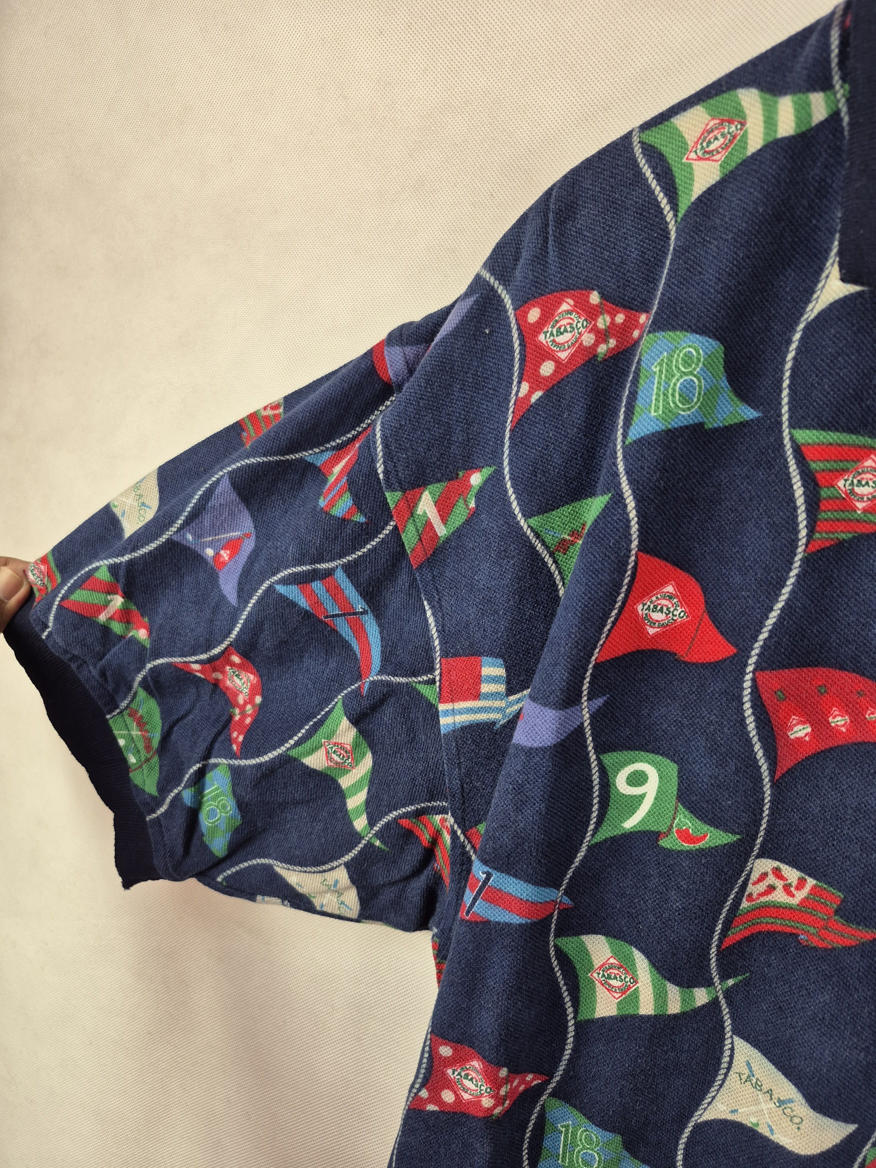 Tabasco 🔥 Tabasco Fullprint Flag Motives Polo Casual Vintage Tee Size US L / EU 52-54 / 3 - 3 Thumbnail