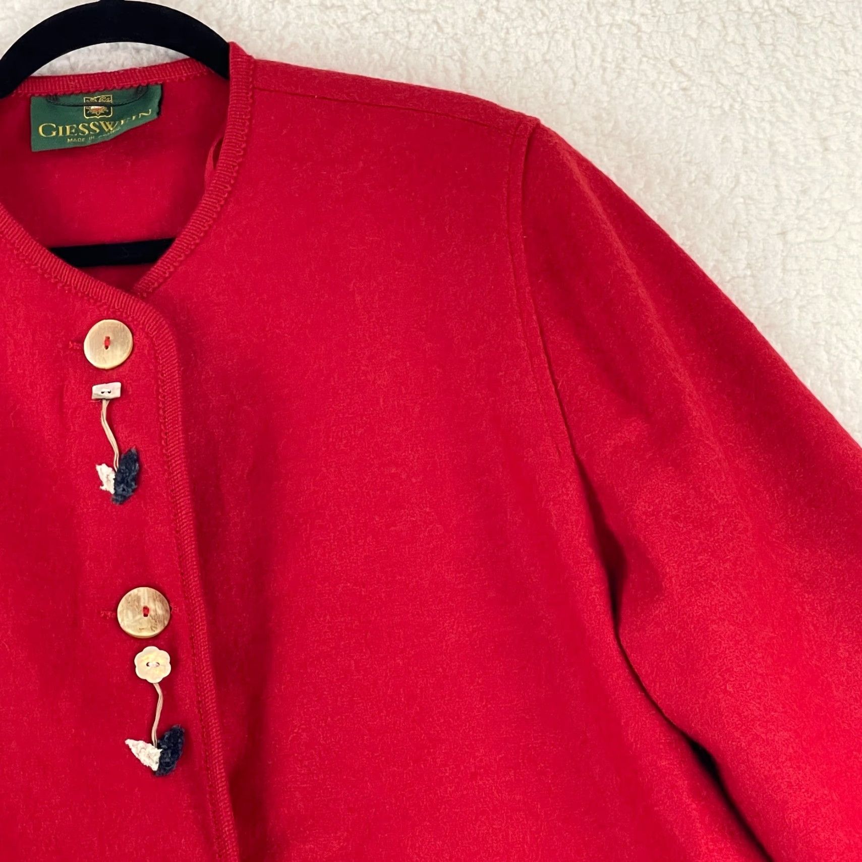 Vintage Giesswein Austria Red Button-Front Jacket Womens 100% Wool VTG Size 12 Size XL / US 12-14 / IT 48-50 - 4 Thumbnail