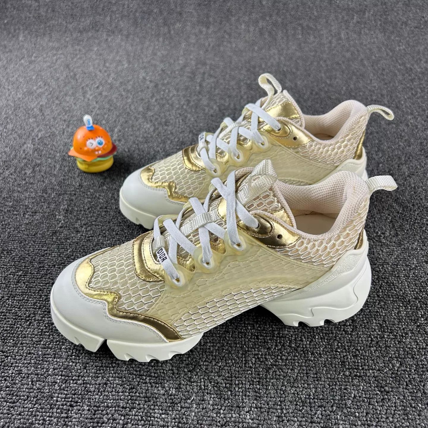 Dior Dior gold dad sneakers women's 37.5 Size US 7 / IT 37 - 1 Thumbnail