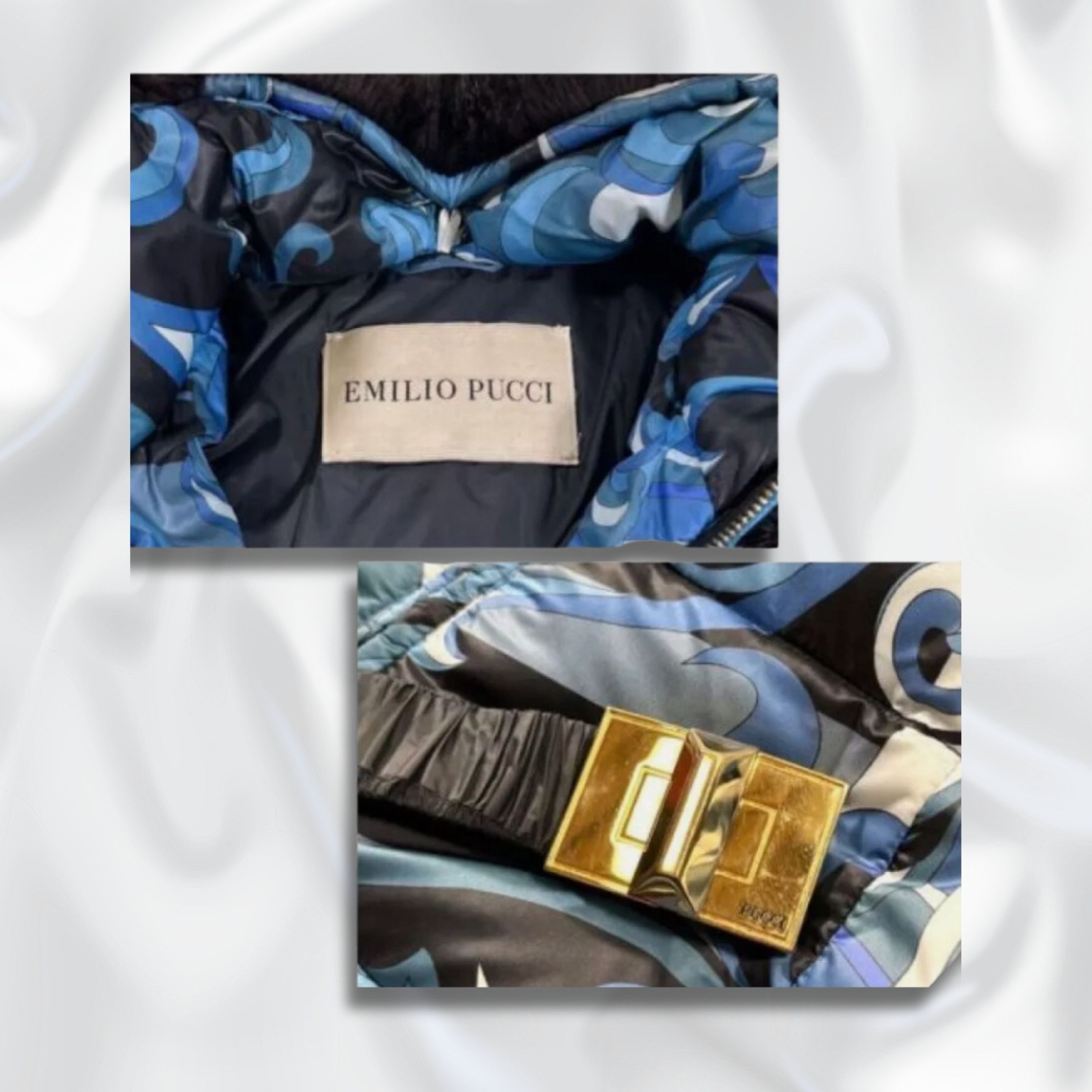 Emilio Pucci Emilio Pucci Blue Abstract Print Puffer Jacket/Coat Size XS / US 0-2 / IT 36-38 - 9 Thumbnail