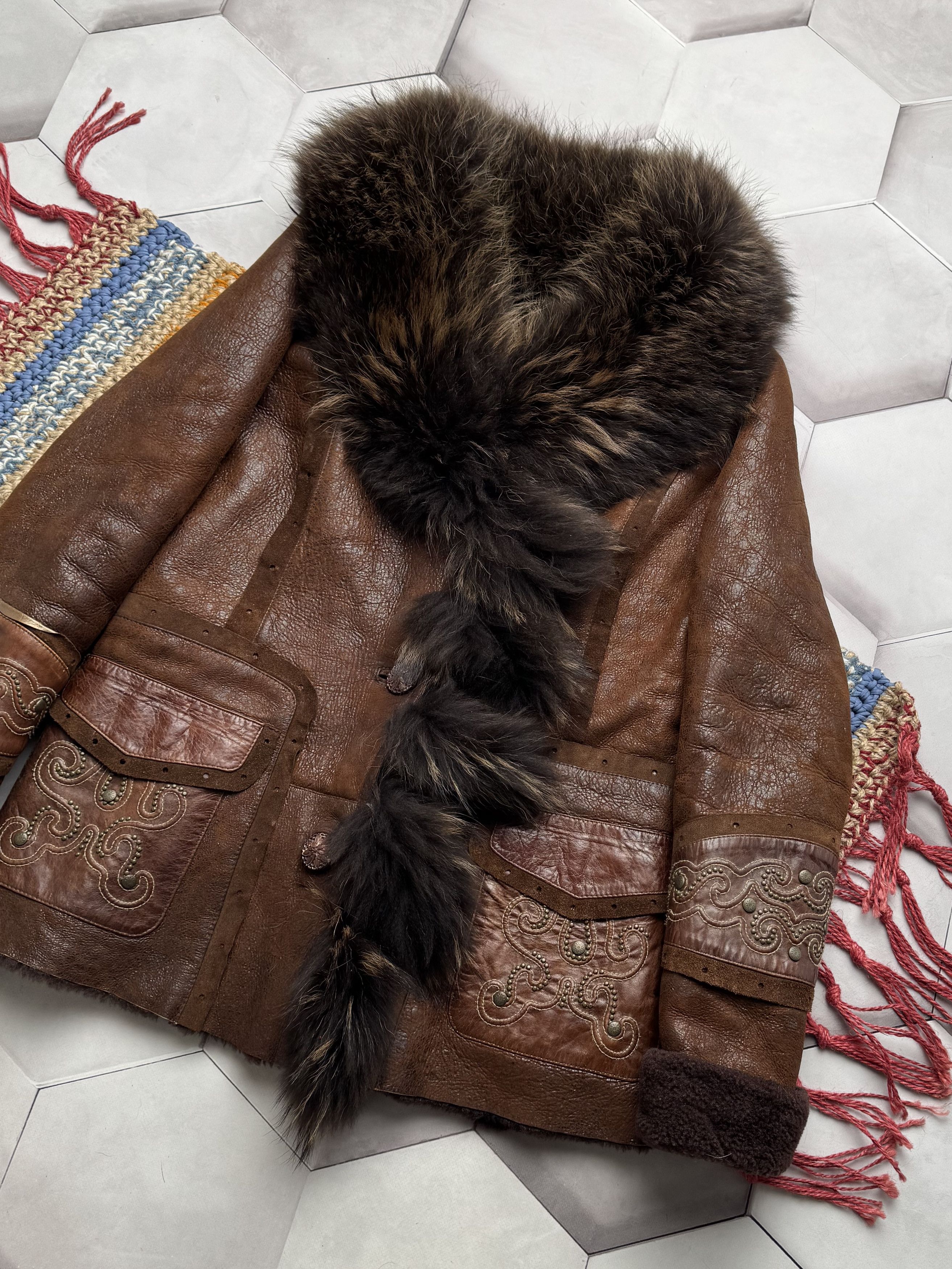 Vintage Vintage Real Sheepskin Coat With Real Fur Details(E4) Size S / US 4 / IT 40 - 3 Thumbnail