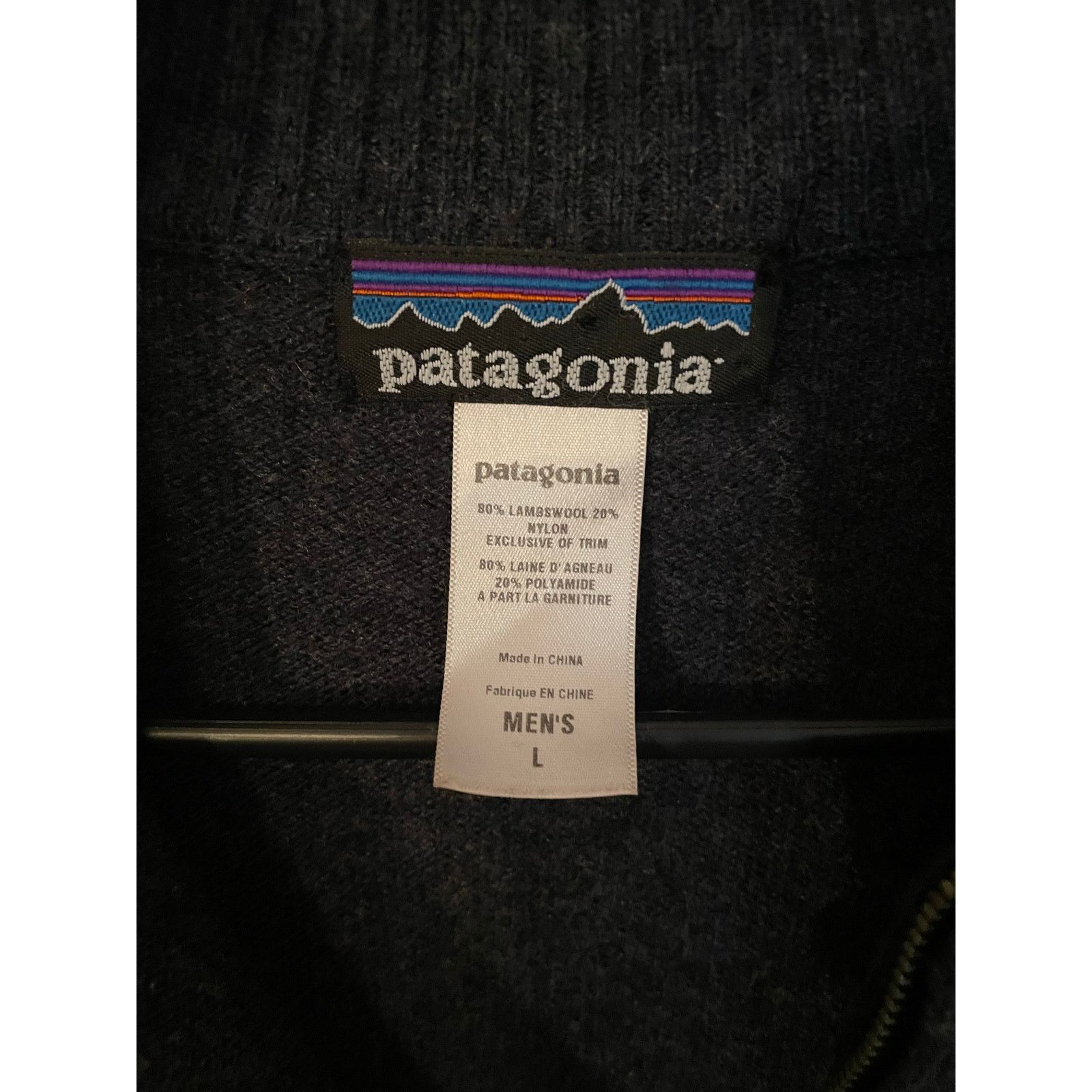 Patagonia Patagonia Lambswool Quarter Zip Sweater Men’s Large navy Size US L / EU 52-54 / 3 - 5 Thumbnail
