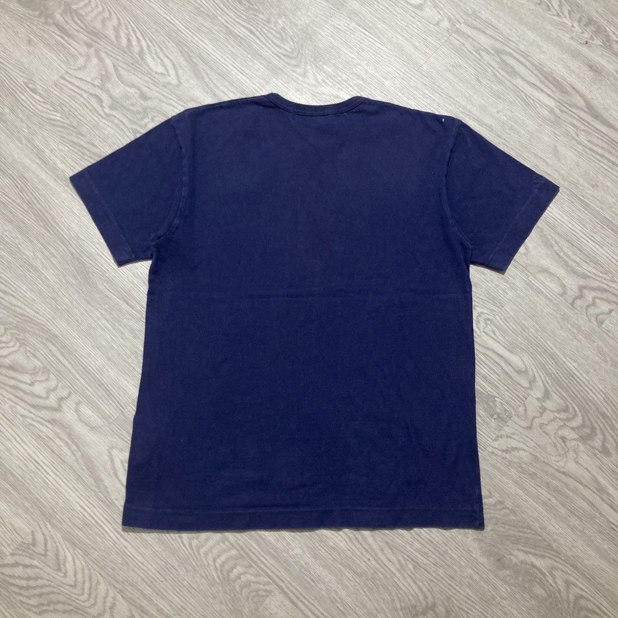 Comme des Garcons PLAY 🇯🇵AD 2019 Comme Des Garcons Play Double Heart Patch Tee Navy Size US M / EU 48-50 / 2 - 9 Thumbnail