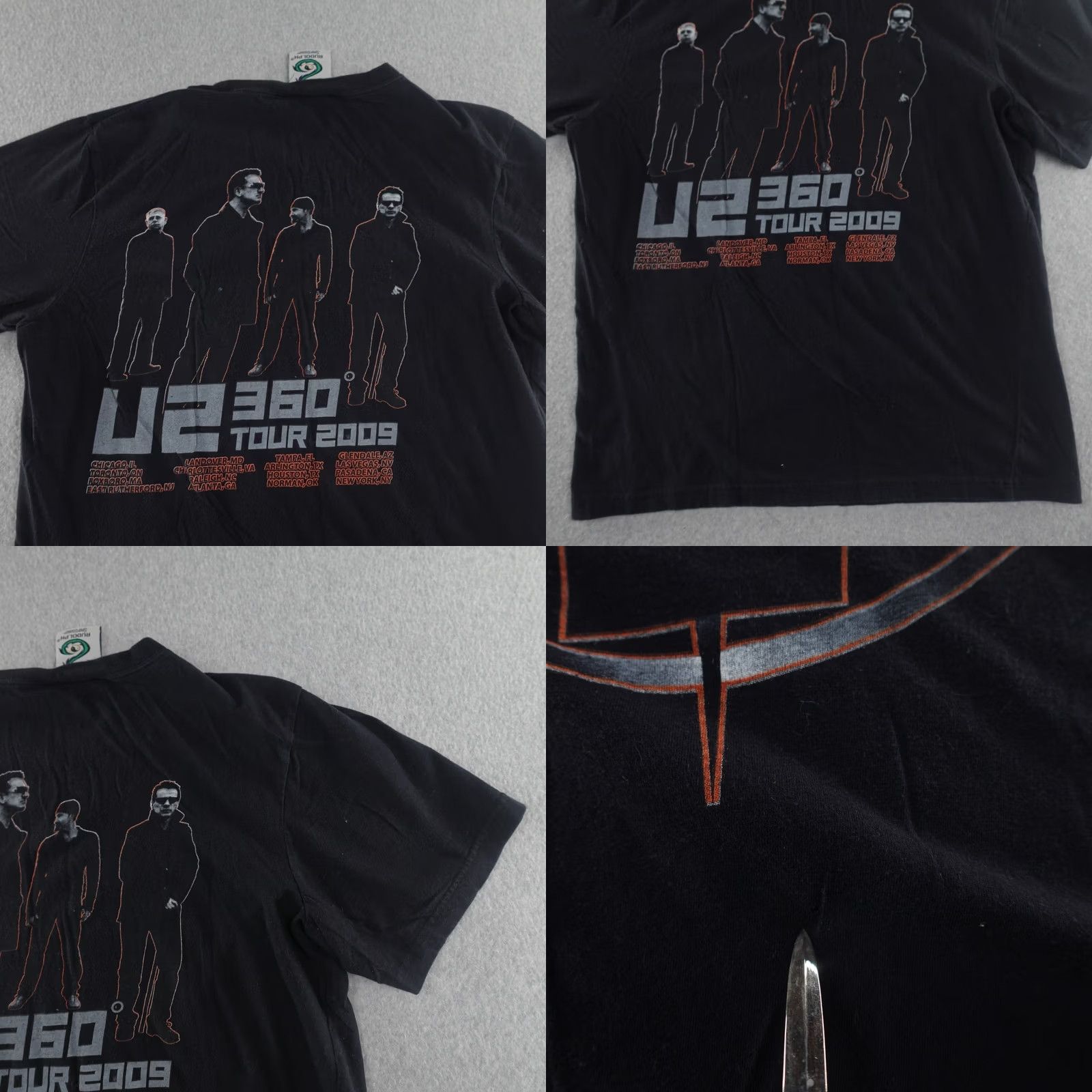 Vintage U2 Rock Band 360 Tour Womens 2XL T-Shirt Black Crew Neck Rudolph 2XL Womens45 Size XXL / US 16-18 / IT 52-54 - 9 Thumbnail