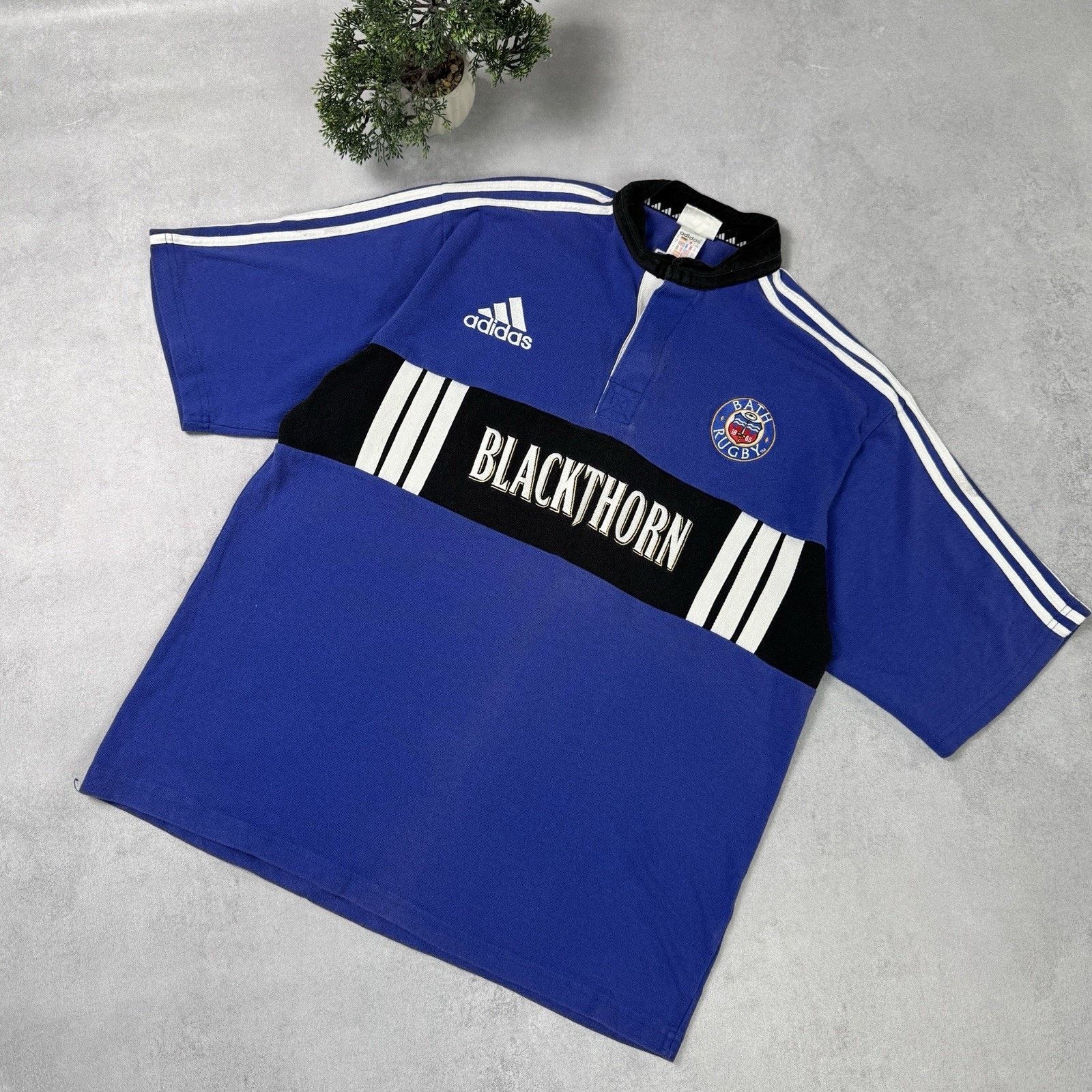 Adidas Vintage Adidas 1999 Bath Rugby Jersey Size XL Blue Men Size US XL / EU 56 / 4 - 1 Thumbnail