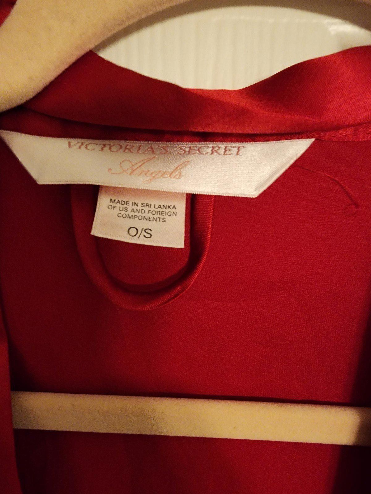 Designer Victorias secret angels red silky robe with pockets | Grailed