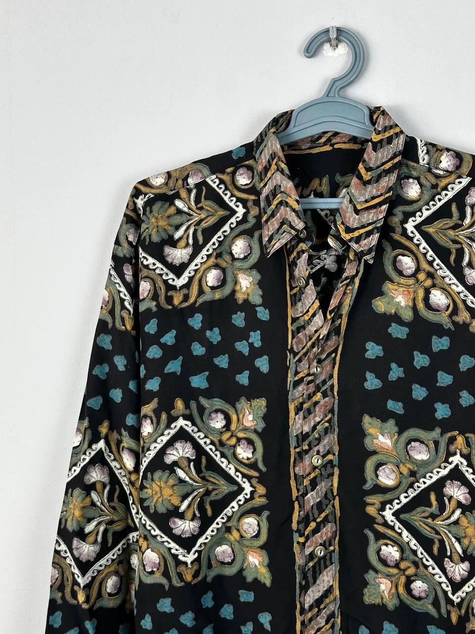 Designer Vintage Luxury Printed Summer Avant Garde Viscose Shirt Size US L / EU 52-54 / 3 - 3 Thumbnail