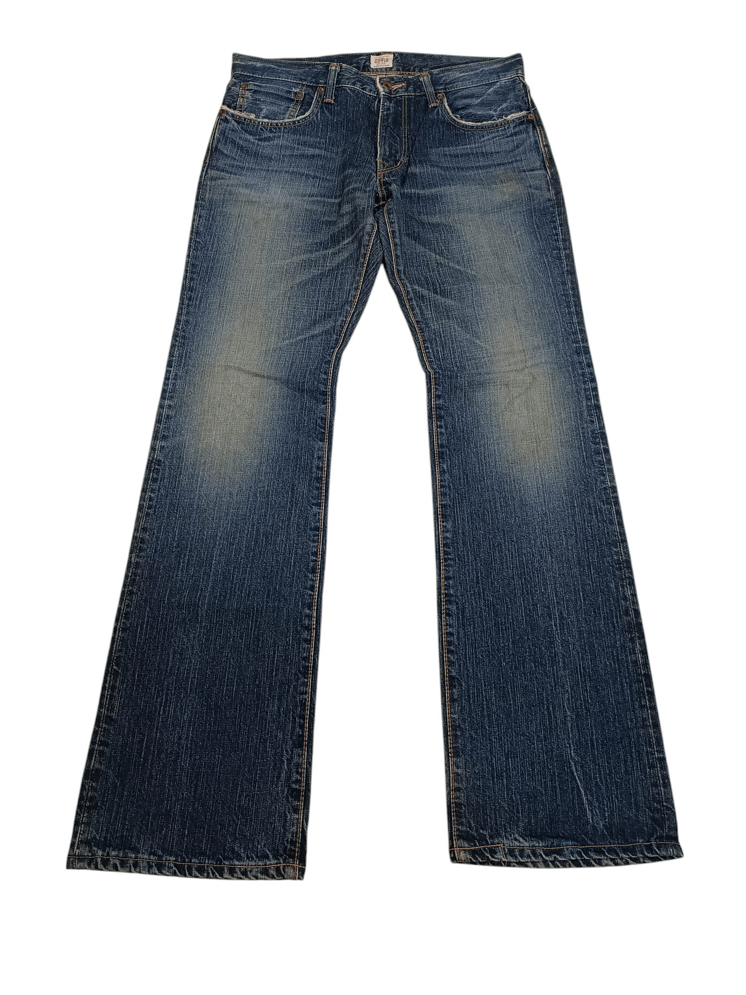 Edwin Vintage Edwin Made In Japan Orange Tab Flared Boot Cut Size US 34 / EU 50 - 4 Thumbnail