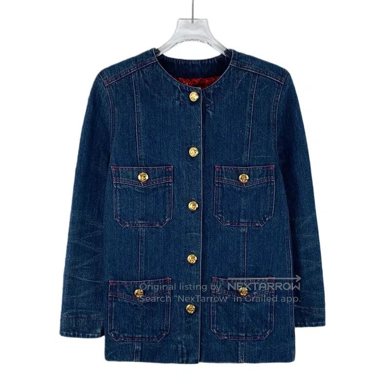 Gucci Gucci Dark blue multi-pocket cotton round-neck single-brea Size S / US 4 / IT 40 - 1 Thumbnail