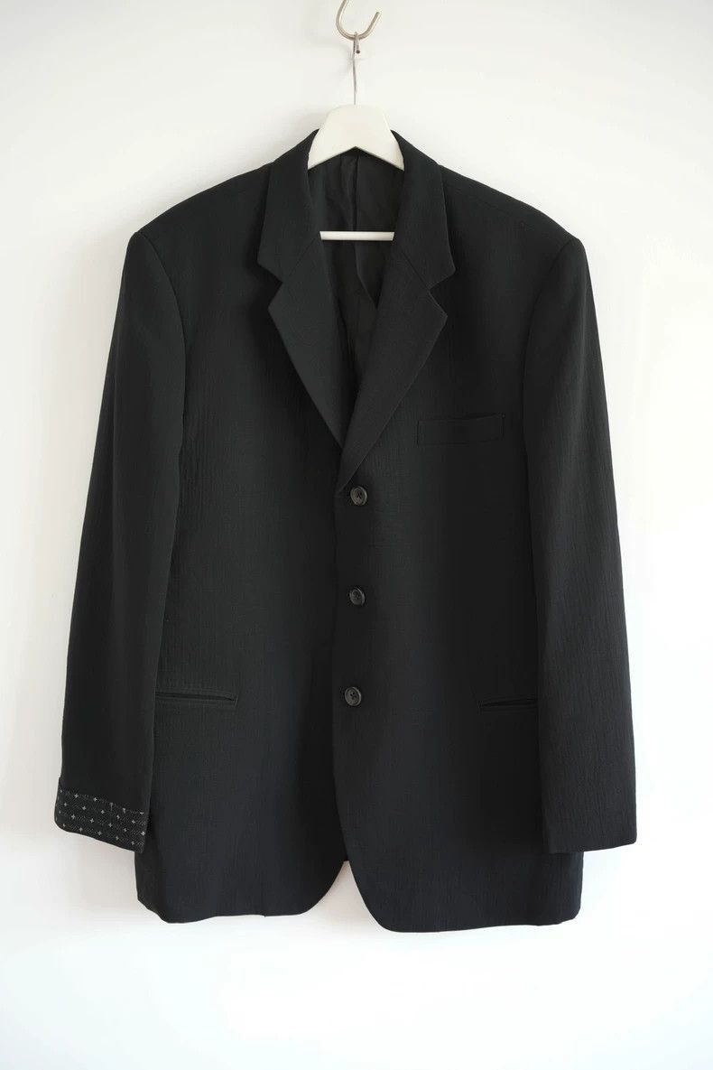 Yohji Yamamoto Yohji Yamamoto Yohji Yamamoto Black Suit Jacket with Embro Size US S / EU 44-46 / 1 - 1 Thumbnail