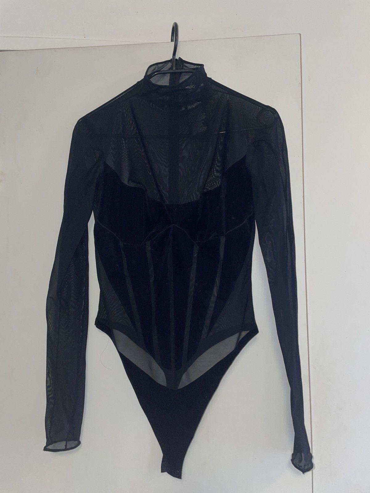 image of Mugler x Wolford Leotard in Black, Women's (Size Small)