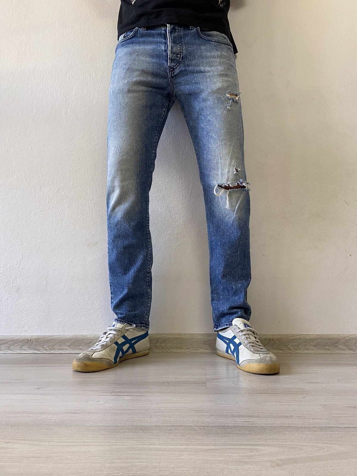 Diesel Jeans Dirty Pants Diesel Faded Crash Denim Thrashed y2k Size US 32 / EU 48 - 3 Thumbnail