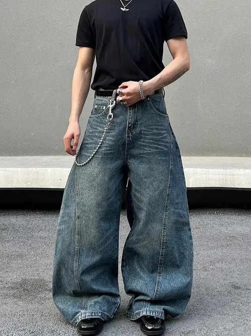 VIBE Baggy Wide Leg Jeans Size US 32 / EU 48 - 2 Thumbnail