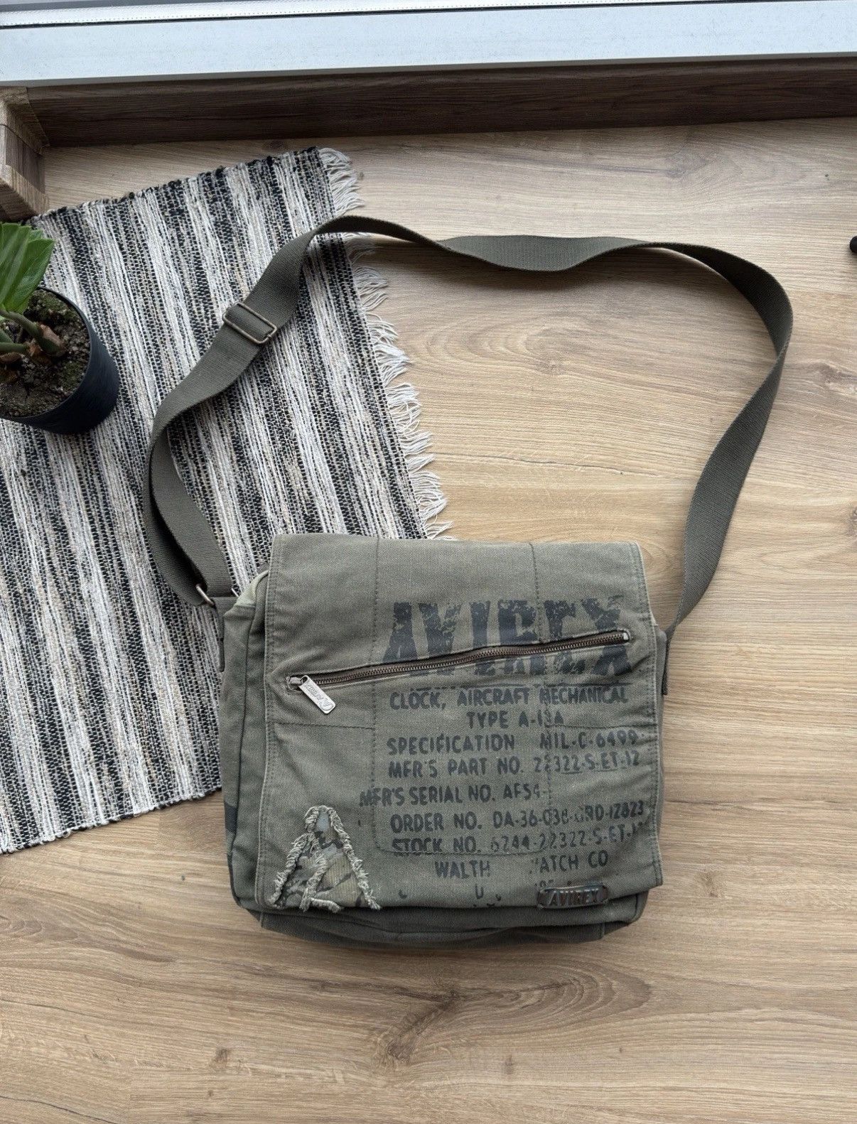 Avirex VINTAGE AVIREX USA ARCHIVE ARMY CROSSBODY SHOULDER BAG MEN Size ONE SIZE - 4 Thumbnail