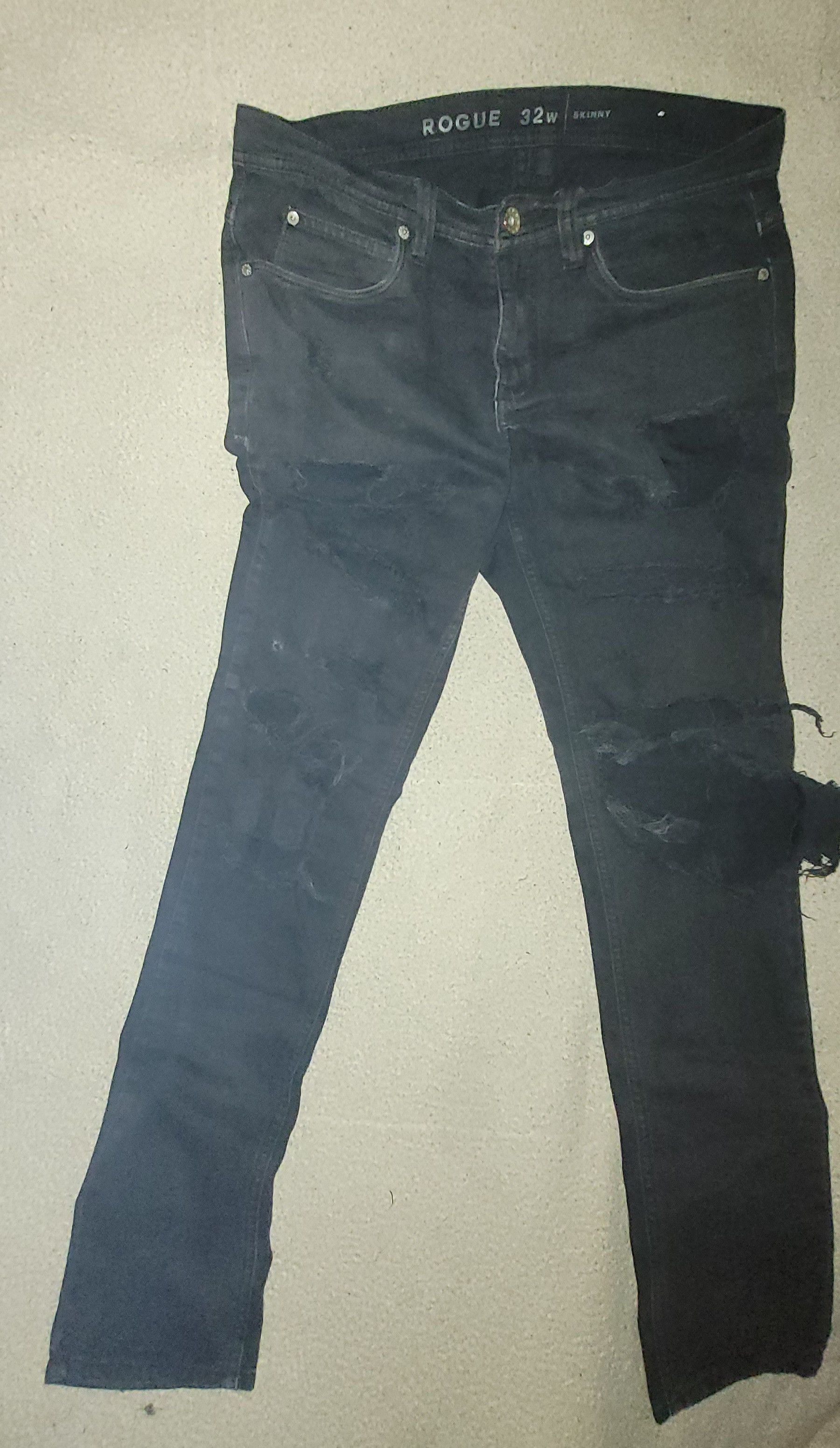 Rogue Rogue Skinny Distressed Denim Jeans Size US 32 / EU 48 - 2 Thumbnail