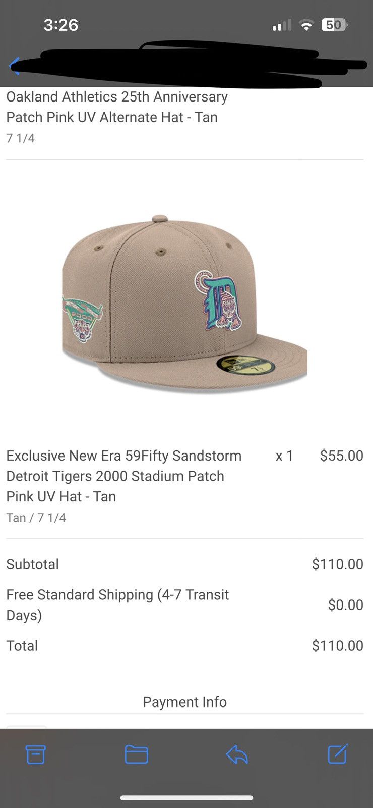 Hat Club Hat Club Exclusive Detroit Tigers Sandstorm Size 7 1/4 Size ONE SIZE - 4 Thumbnail