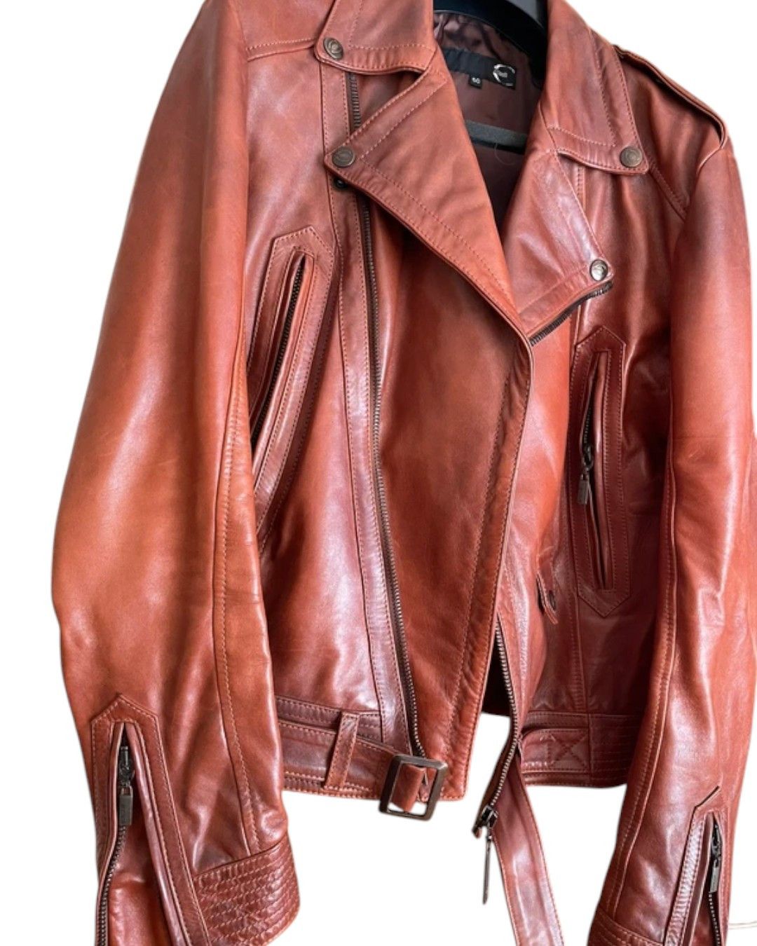 Roberto Cavalli LEATHER BIKER JACKET Size US M / EU 48-50 / 2 - 3 Thumbnail