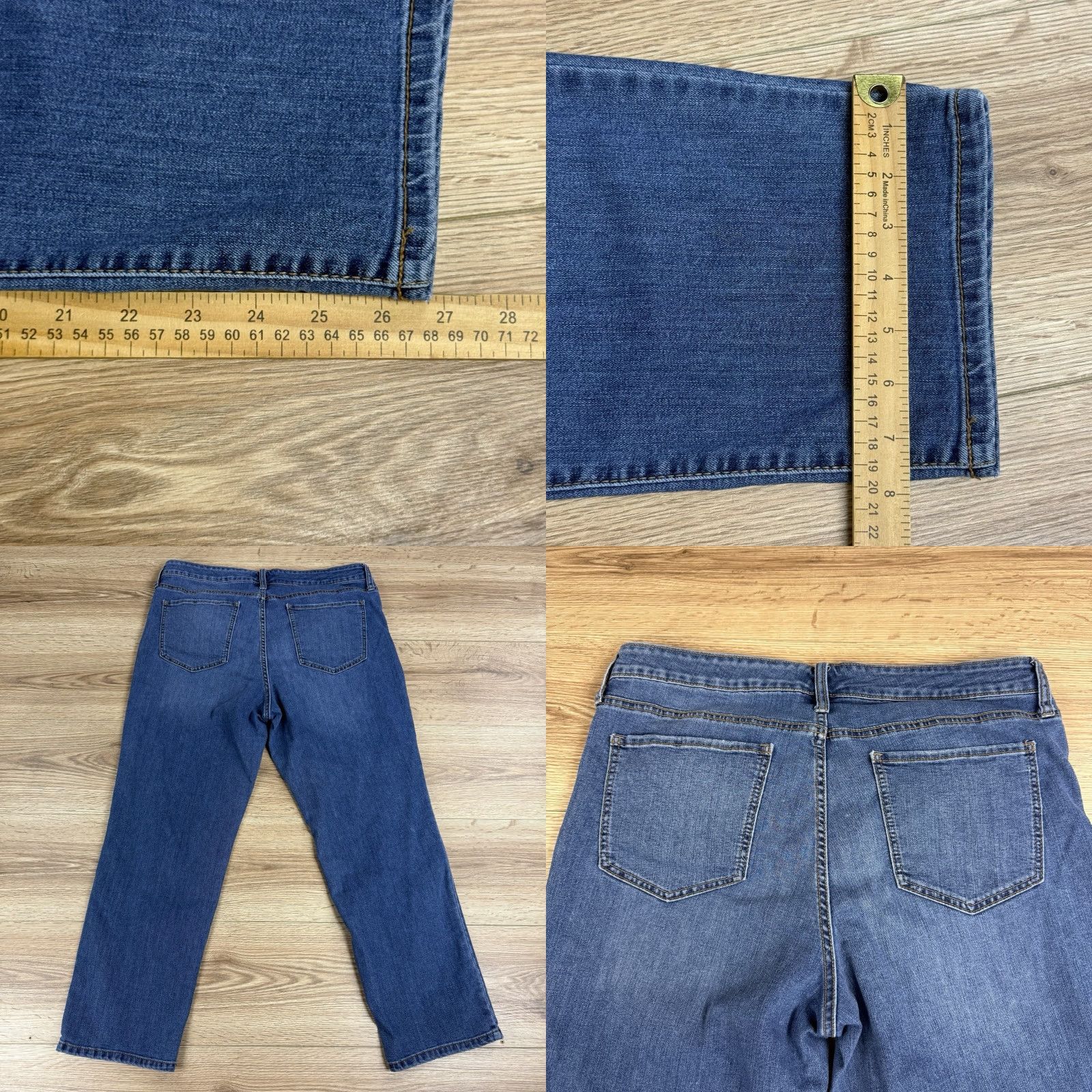 Vintage Wonderly Jeans Women Denim 16S Mid Straight Blue Cotton Blend 8.5-10.5in Regular Size 16S Size 38" / US 16 / IT 52 - 8 Thumbnail