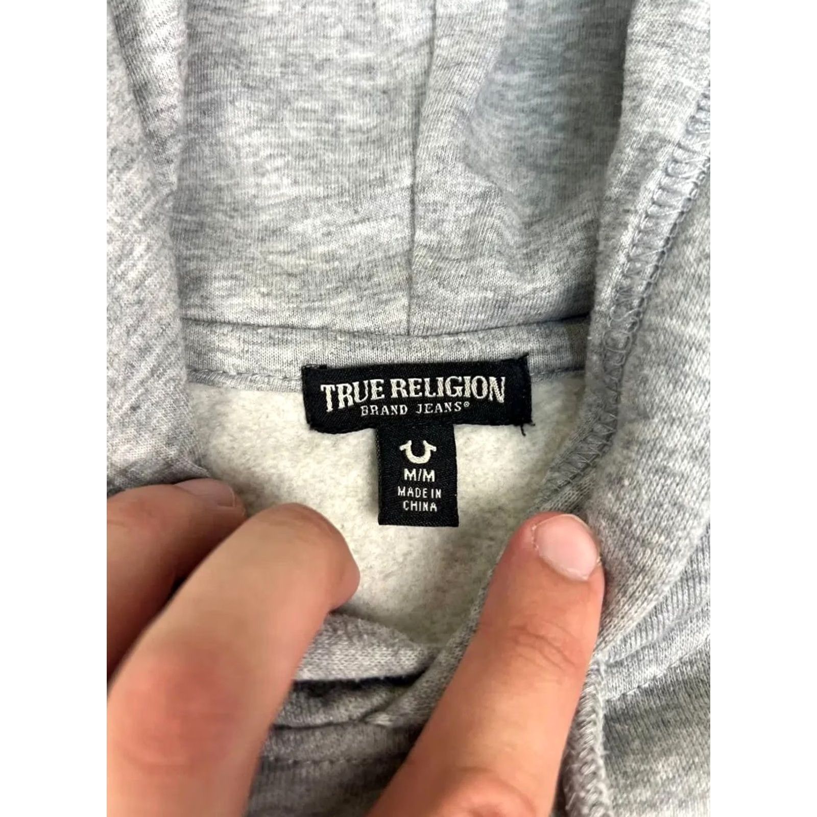 True Religion True Religion METALLIC BUDDHA FLEECE HOODIE Men M Gray Size US M / EU 48-50 / 2 - 7 Thumbnail
