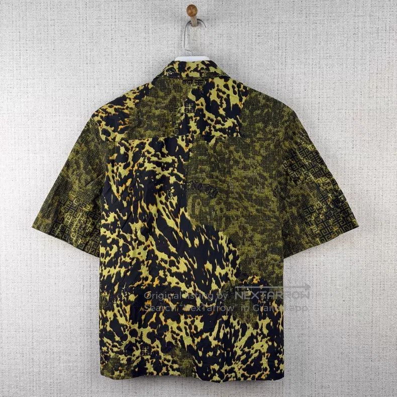 Givenchy Givenchy Logo Printed Zip Animal Pattern Short Sleeve Shir Size US XS / EU 42 / 0 - 2 Thumbnail