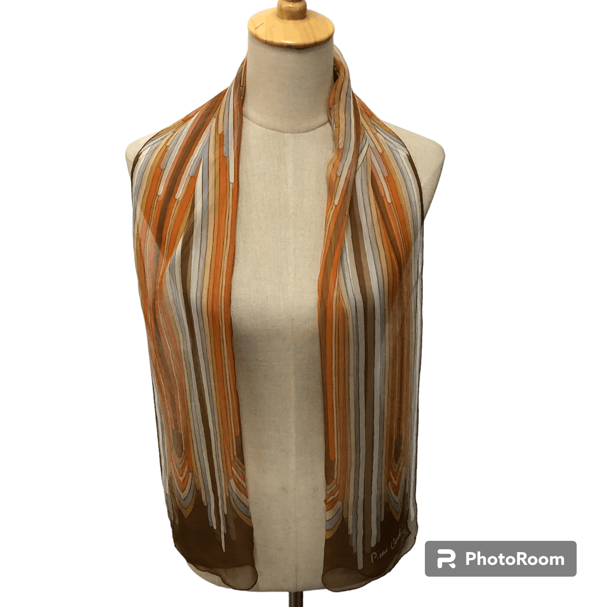 Pierre Cardin Pierre Cardin Hand Rolled Silk Stole Silk Scarf M1058 Size ONE SIZE - 1 Thumbnail
