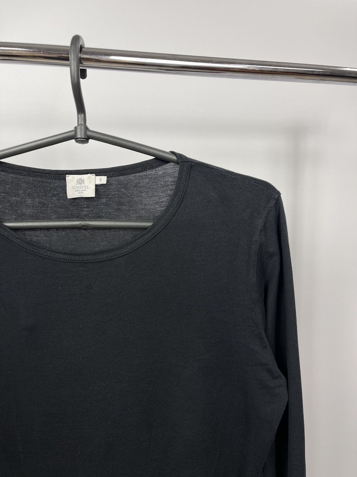 Sunspel Sunspel England Long Sleeve T-Shirt Size 8 Black England Size S / US 4 / IT 40 - 2 Thumbnail